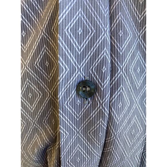 Versace Gray Diamonds Dress Shirt 16 41 Italy - Picture 4 of 7